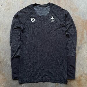 Lululemon Team Canada Metal Vent Tech Long Sleeve Shirt 2.0 - Black/White